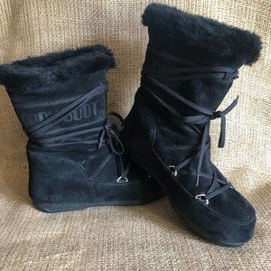 Moon Boot Tecnica Black Suede  Winter Boots